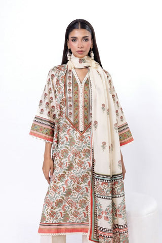 Khaadi Unstitched Printed Lawn suit-0127