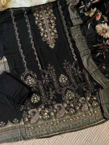 Premium viscous muslin suit-246