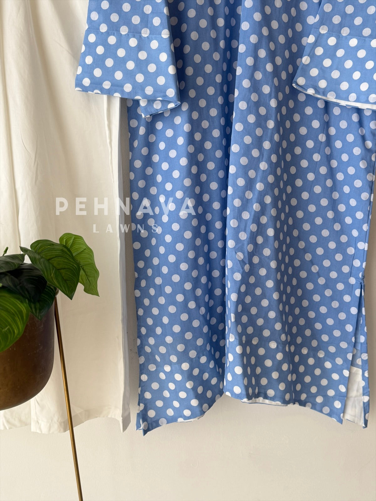 Polka Dot Cotton Printed Suit Set B232