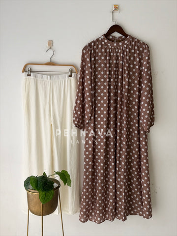 Polka Dot Printed Imported Suit 6176