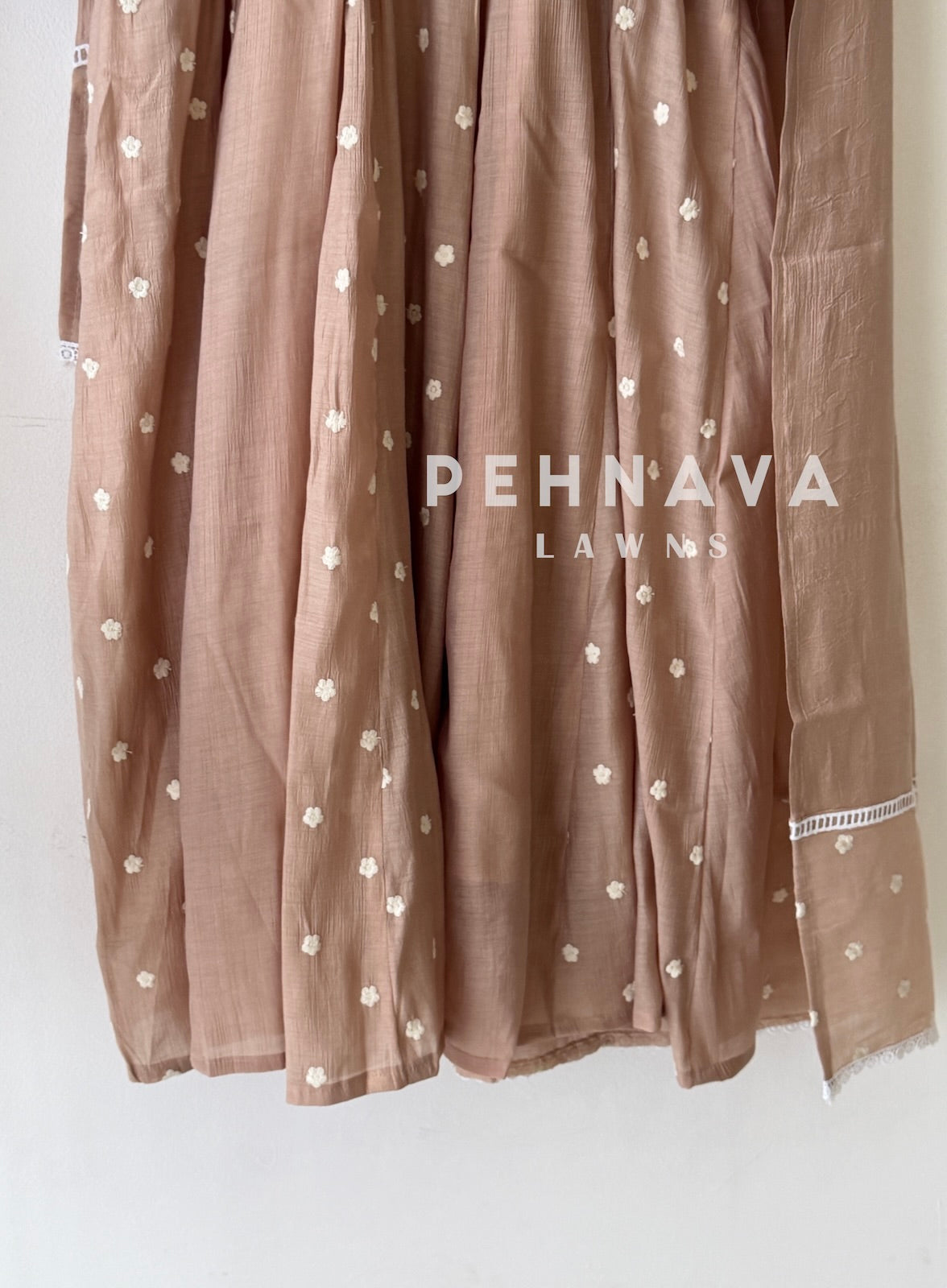 Floral Embroidered Imported Suit-13161