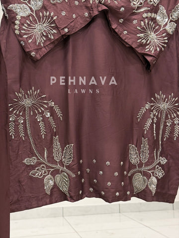 Premium Embroidered Three Piece Set-LRC321