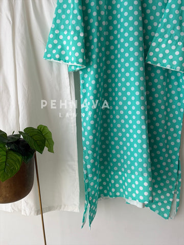 Polka Dot Cotton Printed Suit Set B232