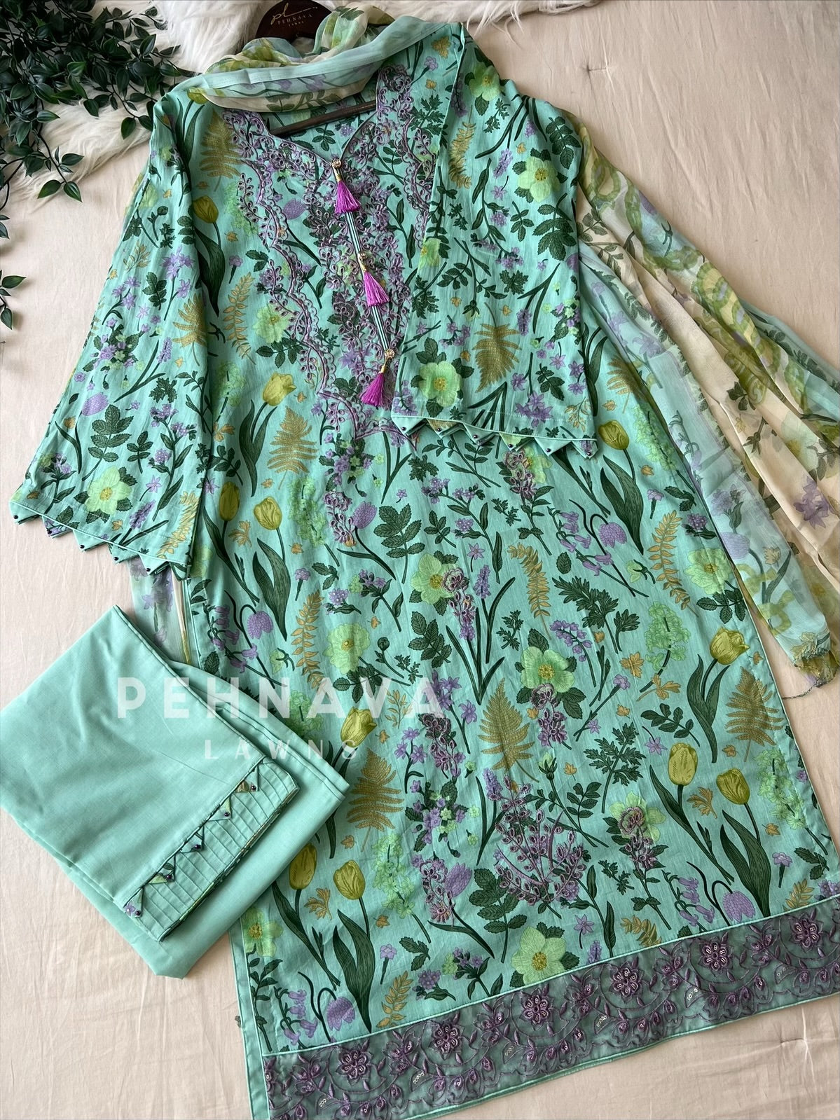 Unstitched  Lawn Suit-1406