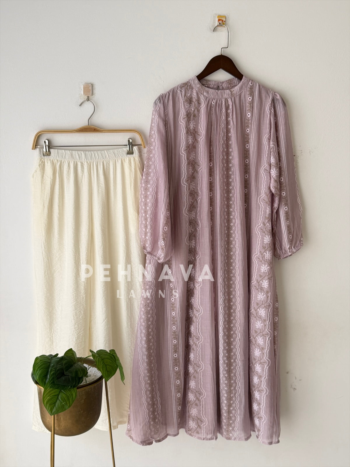 Floral embroidered Imported Co-ord Set-6180