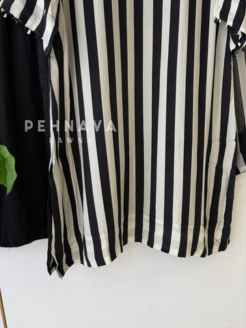 Striped Crepe Suit Set-SN6107