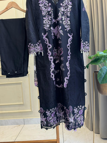 New Stitched Embellished Floral Suit-6