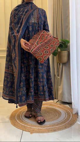 Ajrak Printed anarkali-8