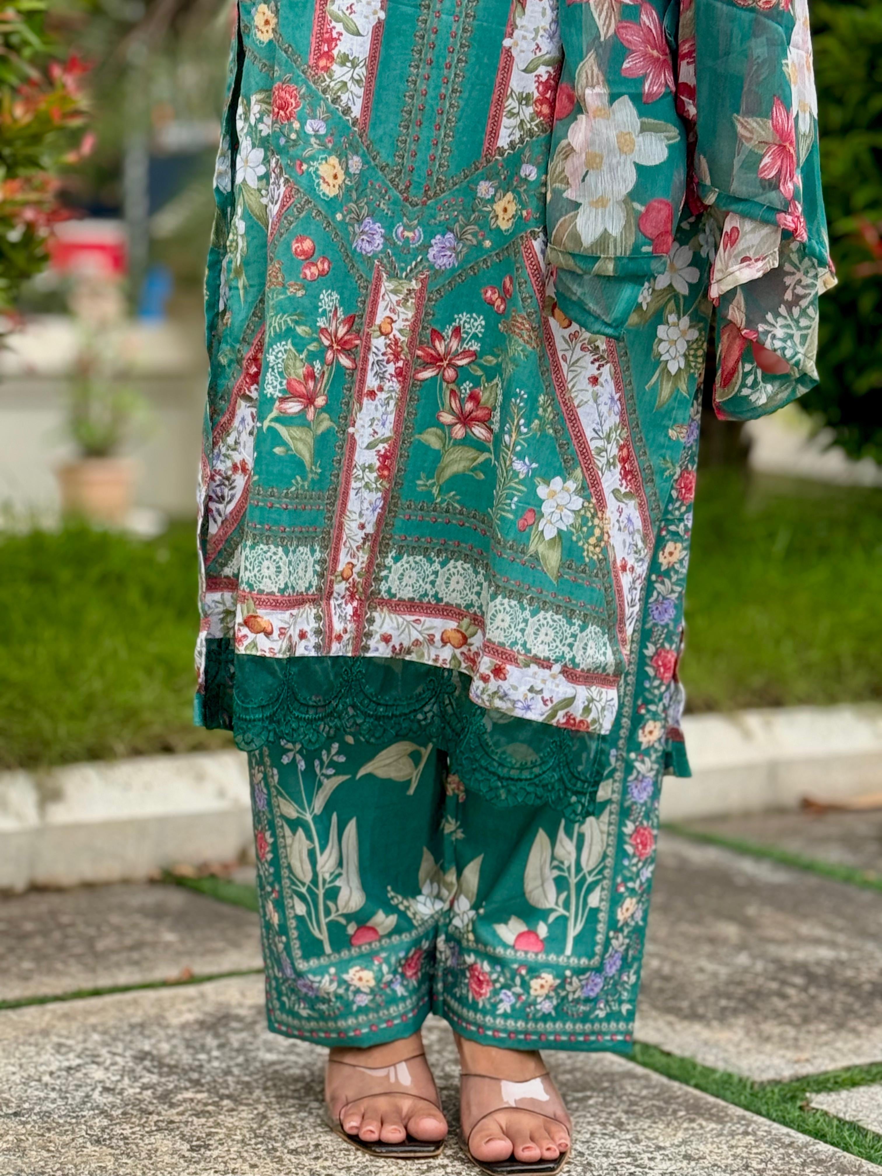 Floral Patterned Casual Pak-Suit-3