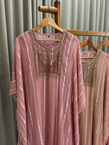 Organza Handworked kafthan with Zari-line