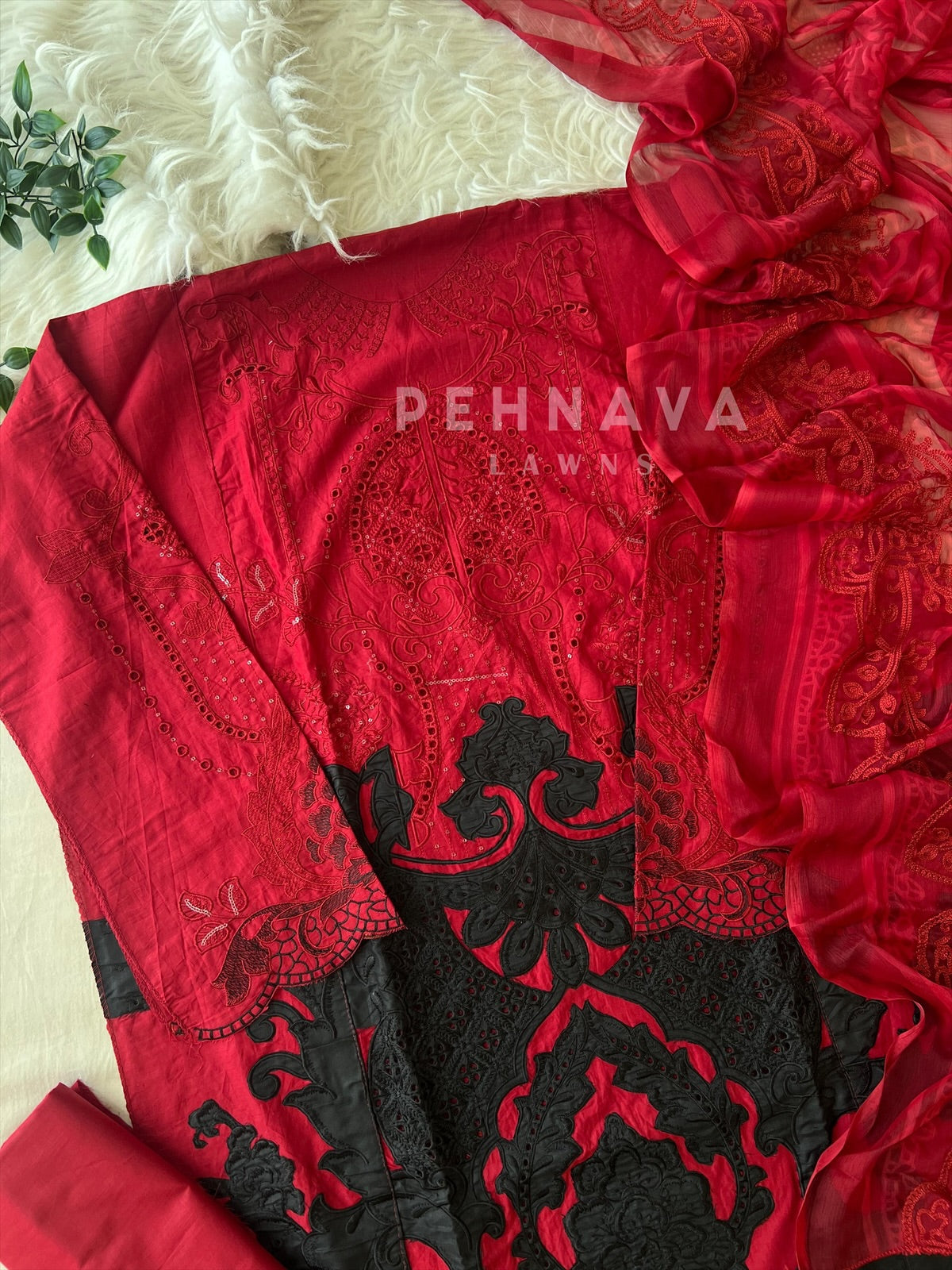 Multi Shaded Suit With Appliqué Design-1286 - Pehnava Lawns