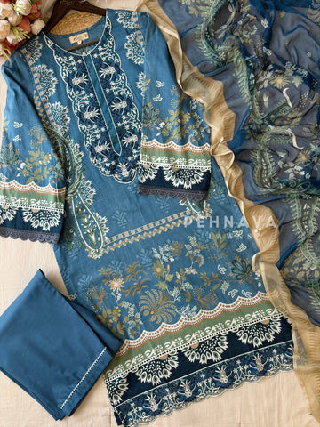 Signature Printed Lawn Unstitched Suit 1556