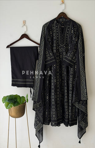 Cotton Printed Anarkali Attire 2594
