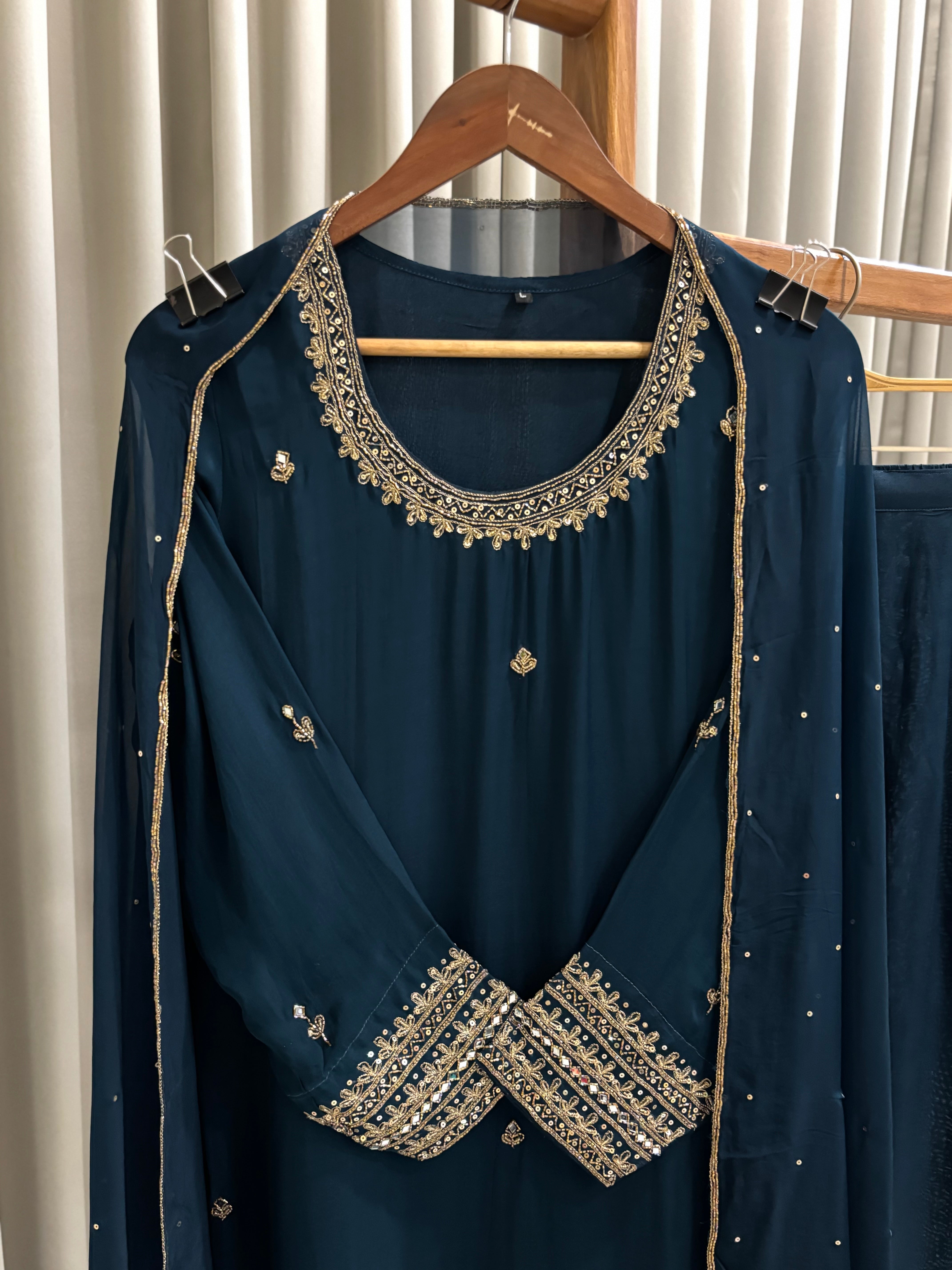 Premium Handworked Soft Organza Suit