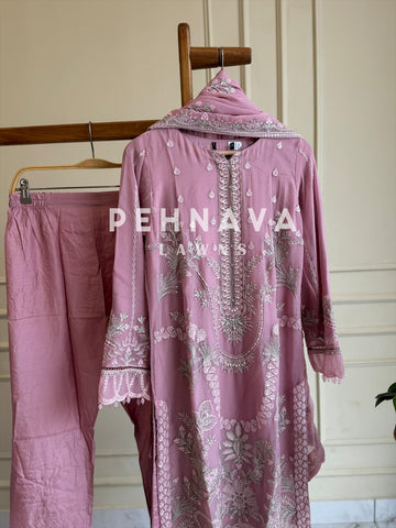 Luxurious Trendy Pure Chiffon Suit-2