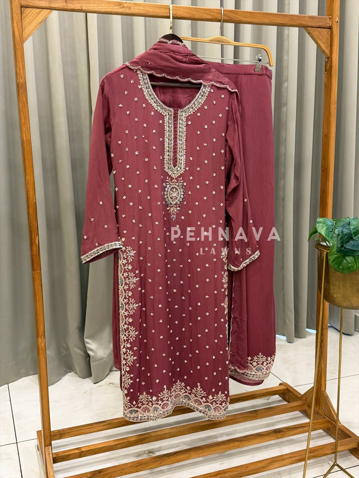 Premium Handworked Chinnon Suit-U4066