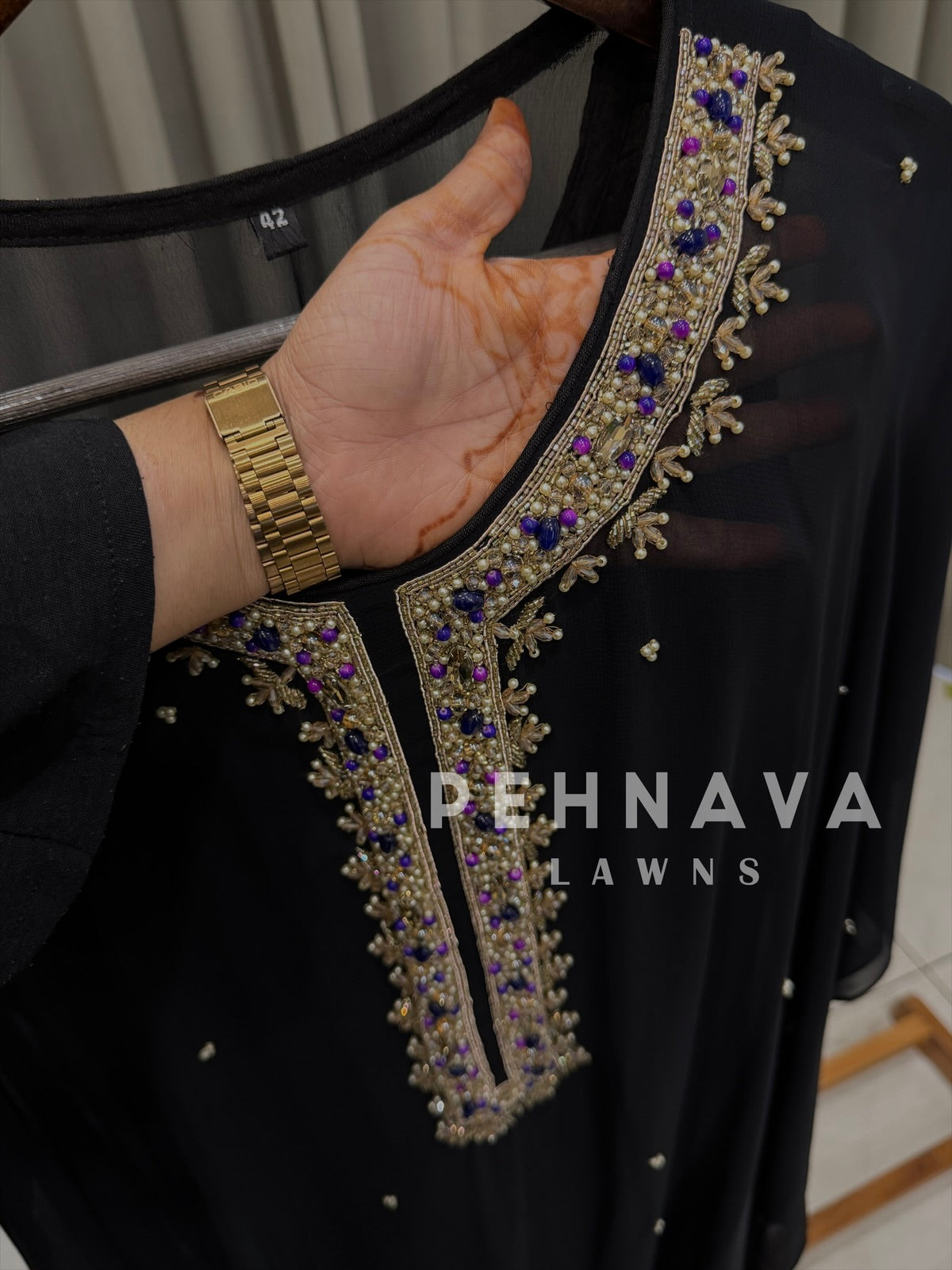 Beaded Yoke Kaftan