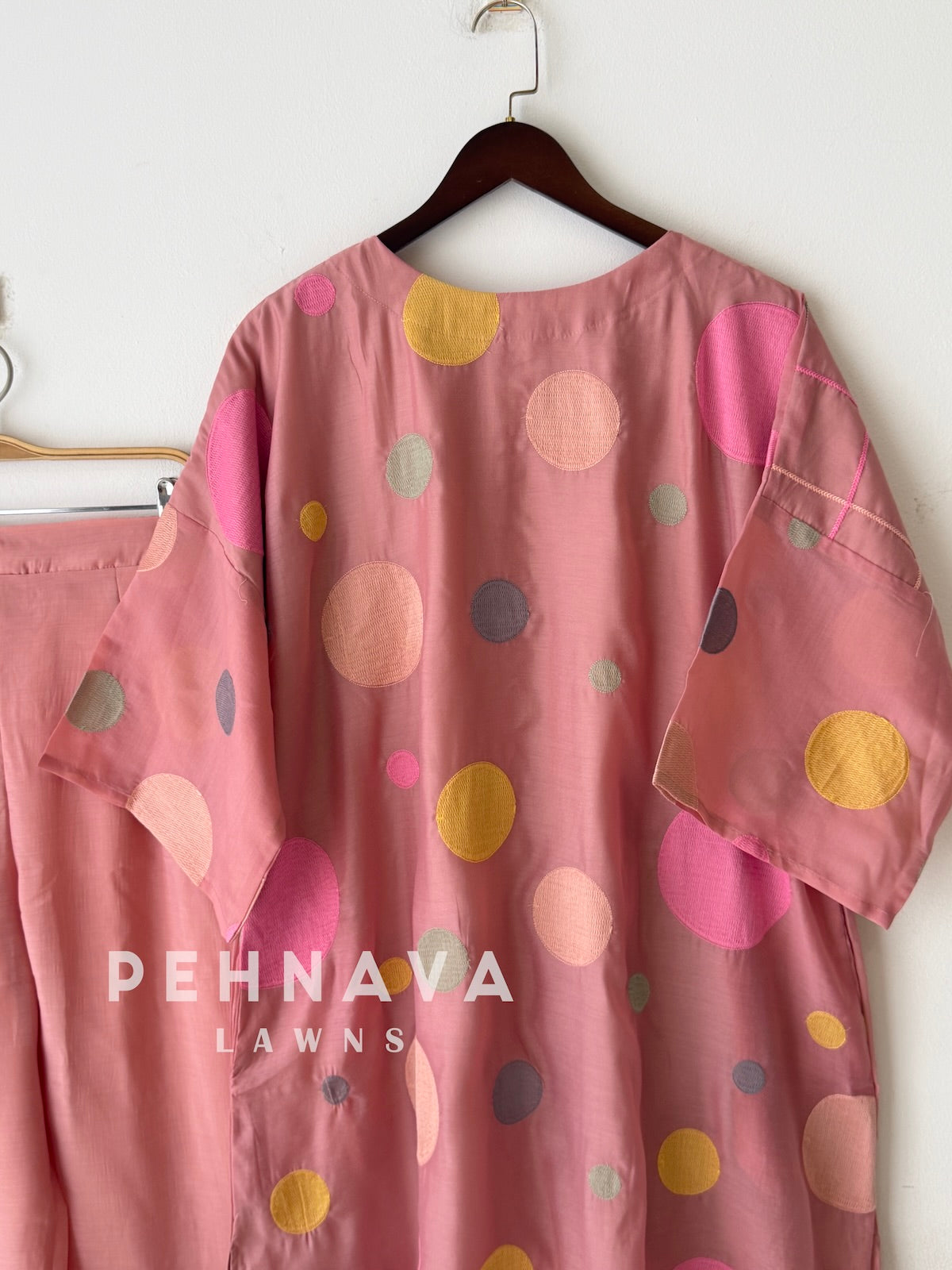Polka Dot Appliqué Three Piece Set
