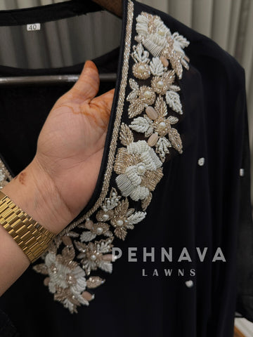Handworked Floral Pearl Kaftan