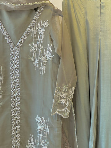 Azzal luxurious organza suit -AINA - Pehnava Lawns