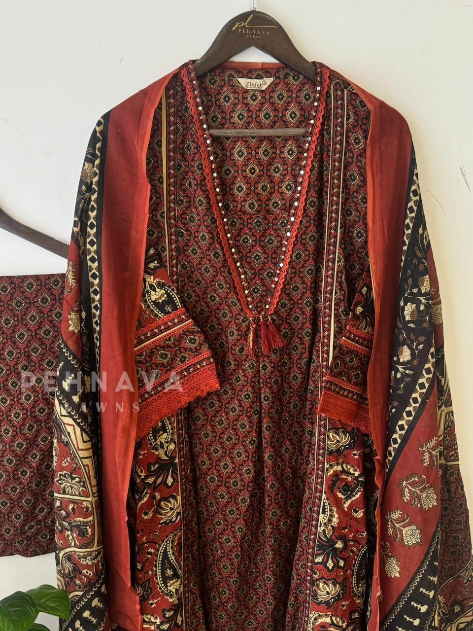 Printed Cotton Kurthi Suit-18251 - Pehnava Lawns
