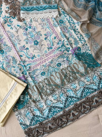 Casual Unstitched Suit with Dupatta 1863