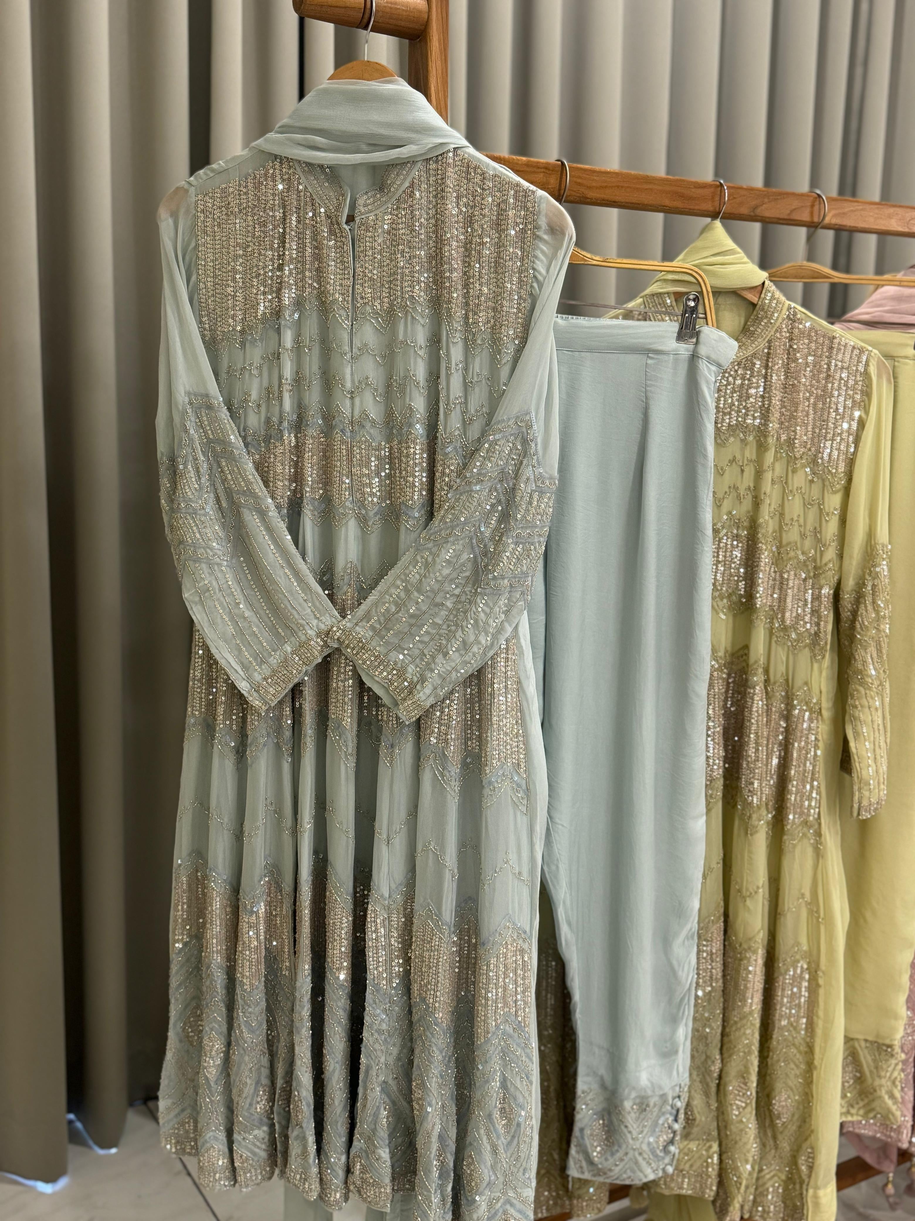 Premium handworked anarkali suit