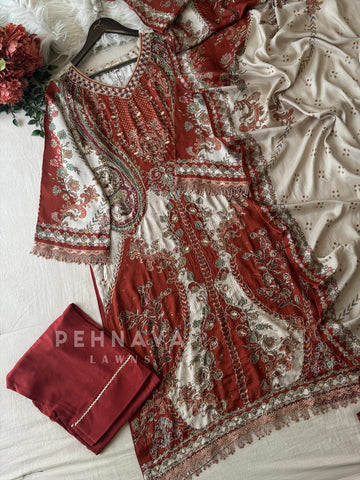 Paisley Muslin Suit-KT-334