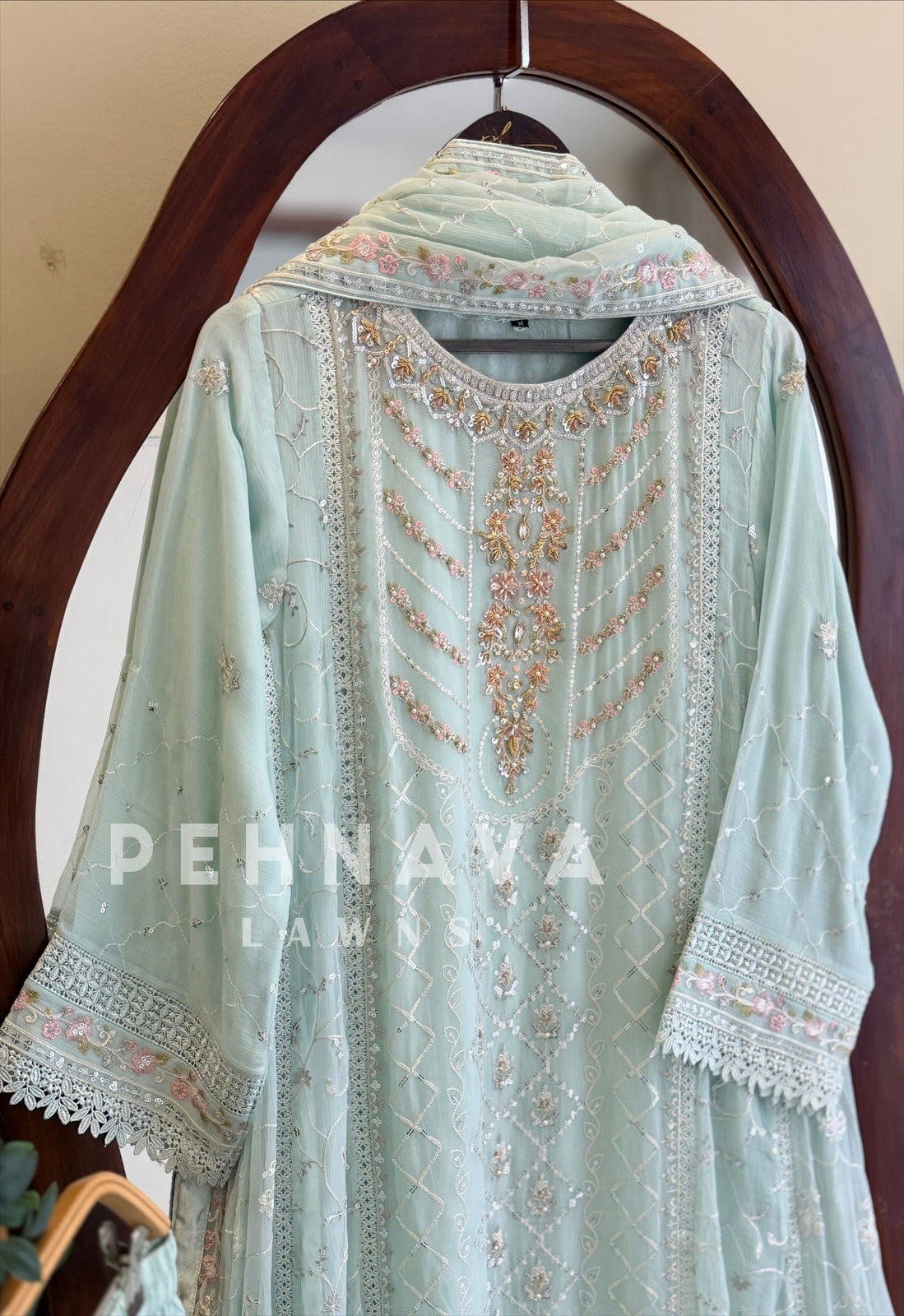 Agha Noor Formal Chiffon Ensemble