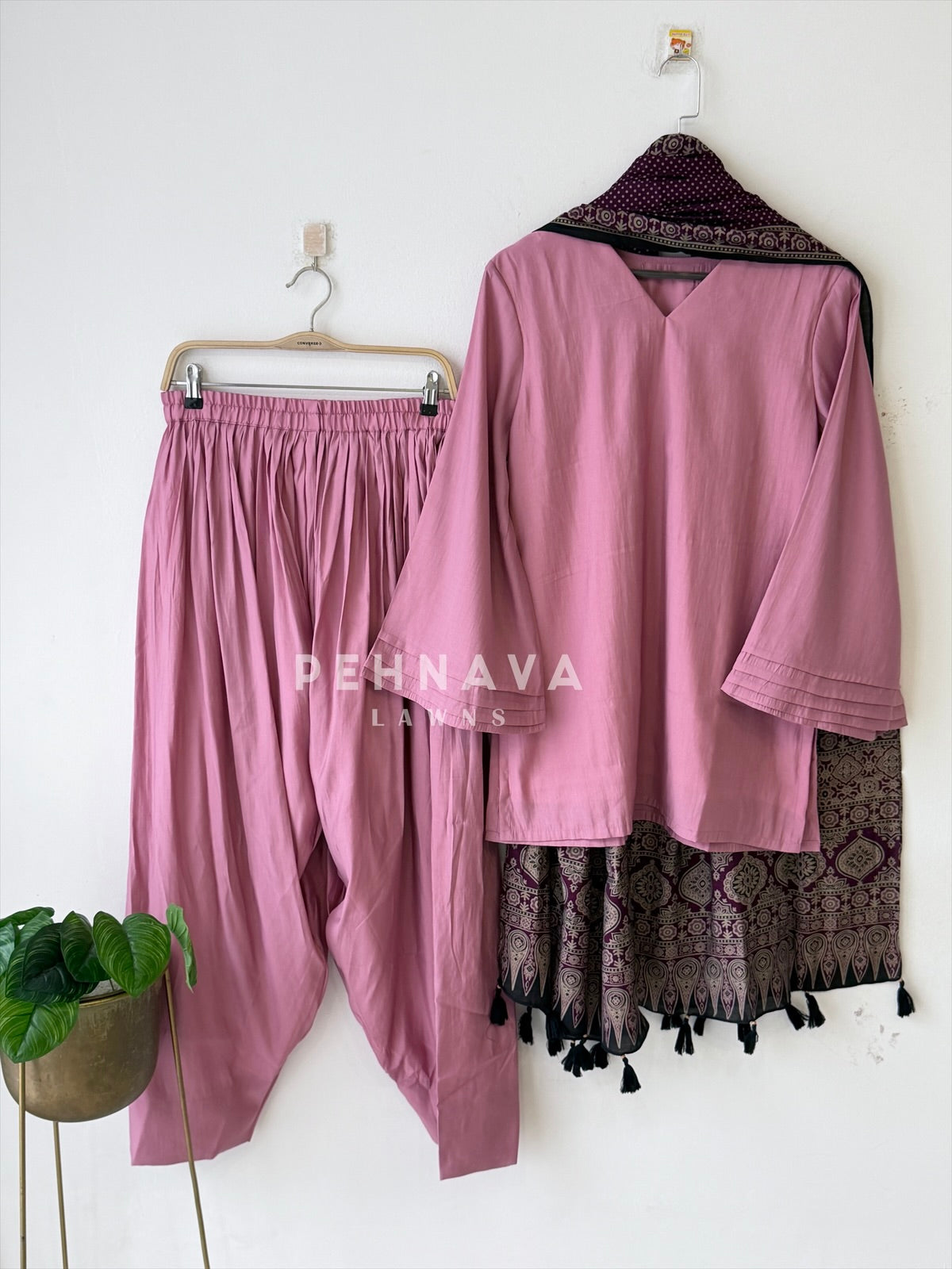 Farshi Shalwar Set with Printed Dupatta B269