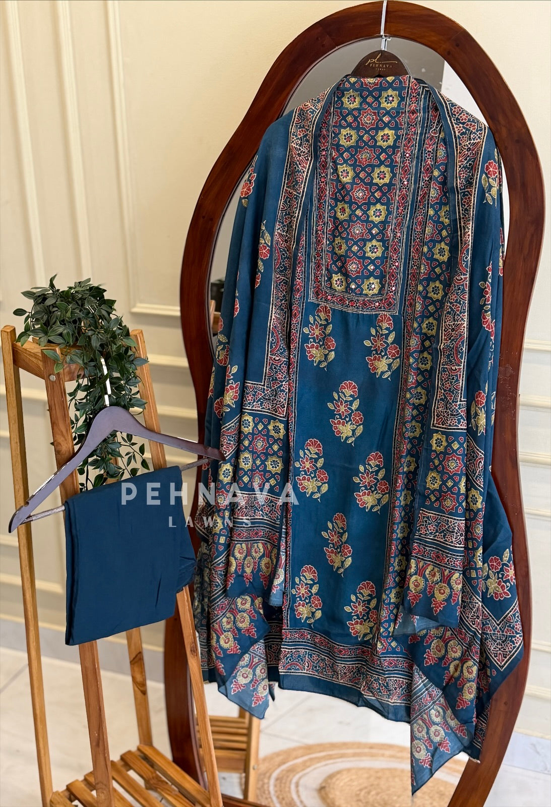 Ajrak Printed Unstitched Suit