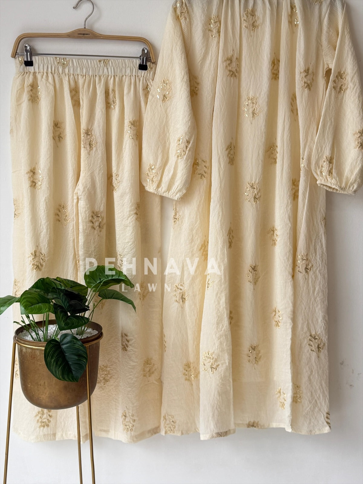 Floral Embroidered Co-ord Set-