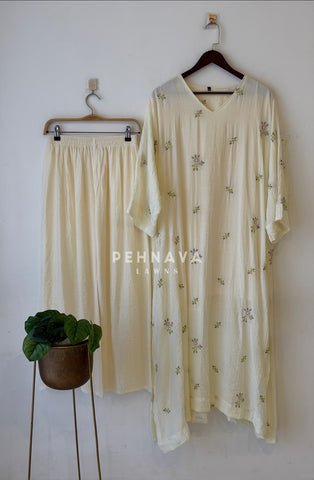 Floral Embroidered Two Piece Suit Set SN5218