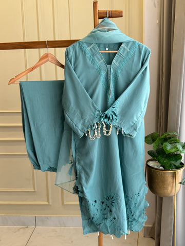 Cutwork Embroidered Trendy Suit