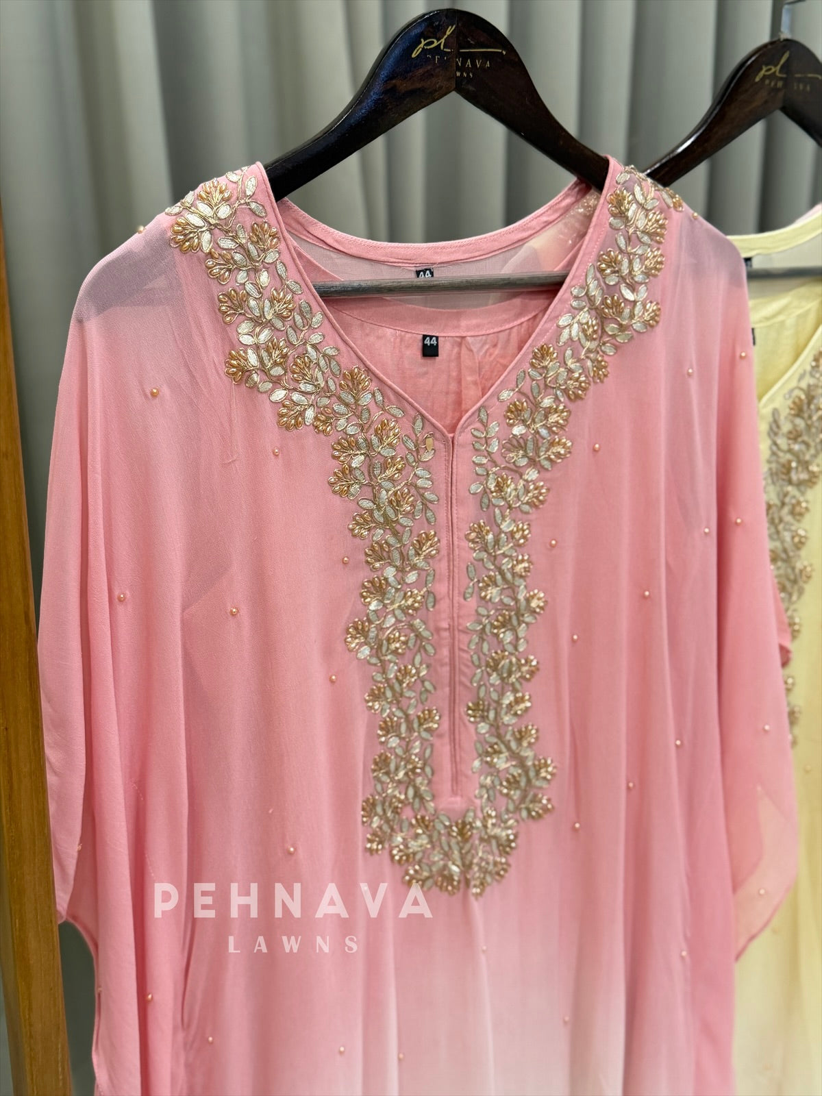 Premium Floral Handworked Kaftan Suit 2586