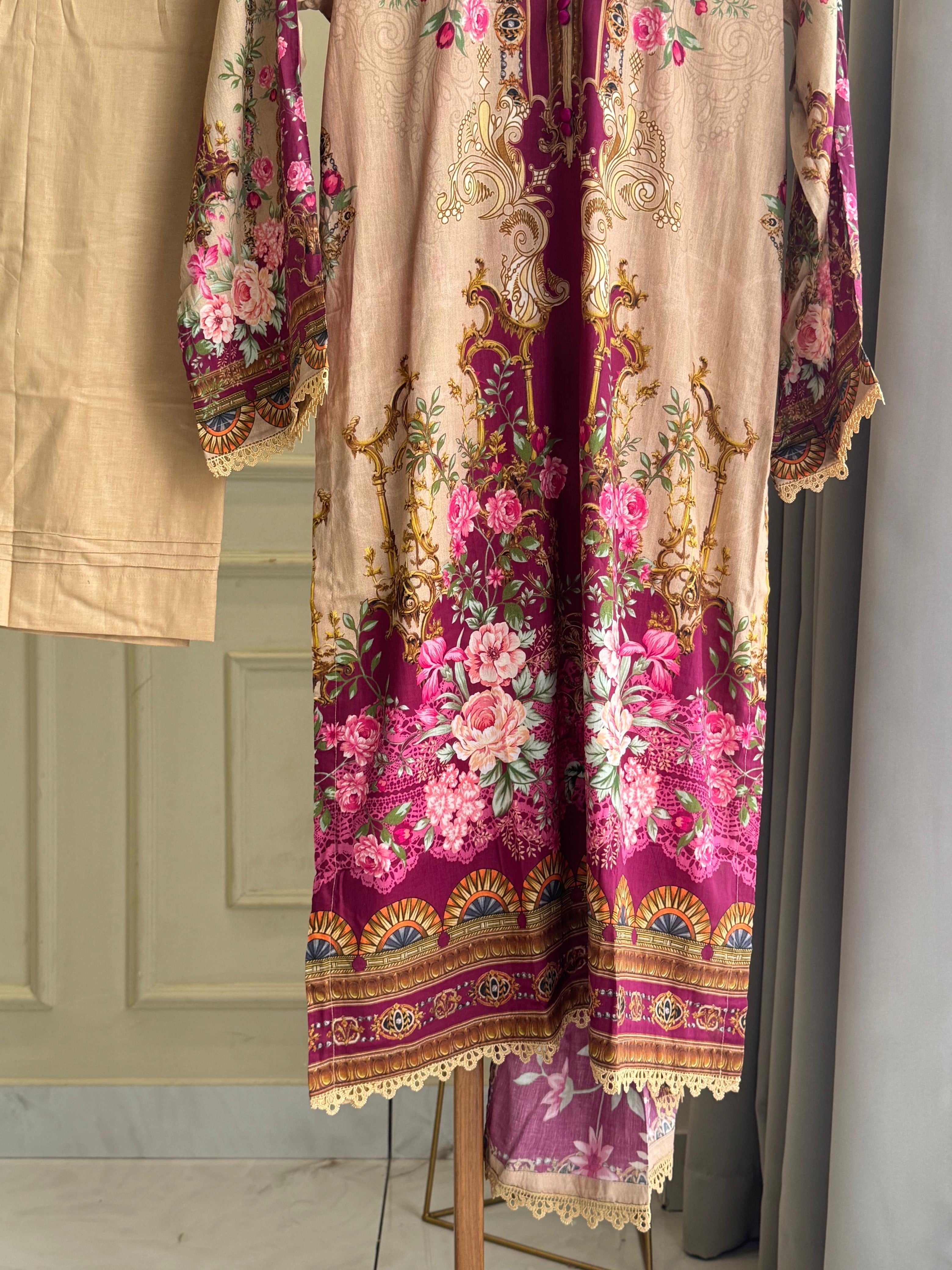 Jade Casual Fit Lawn Suit- 3458