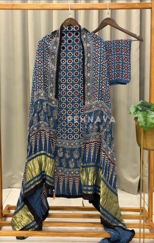 Ajrak Printed Unstitched Suit
