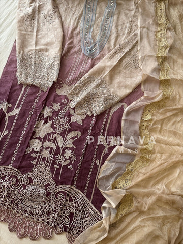 Cut work Unstitched Suit 1831 - Pehnava Lawns