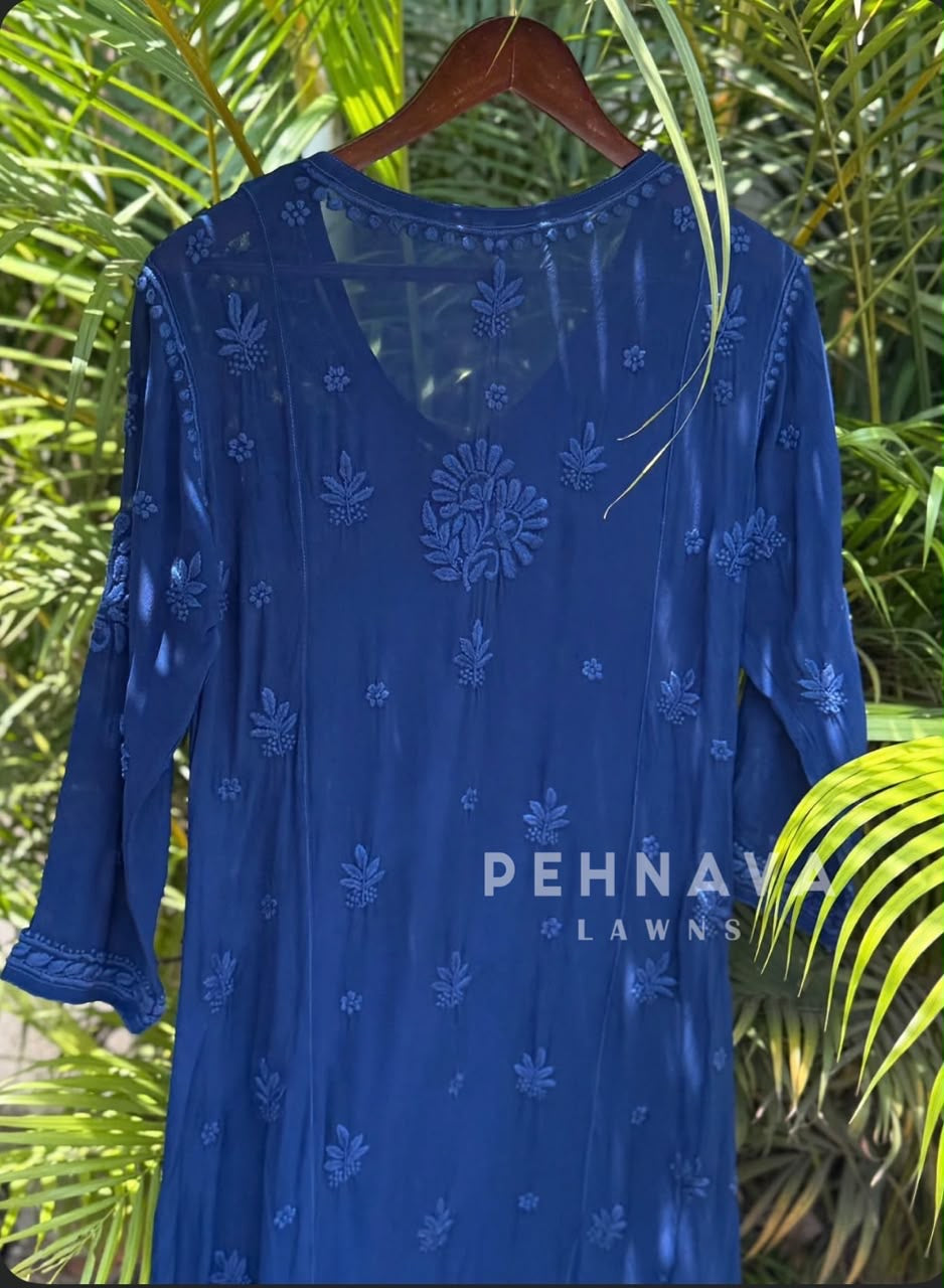 Angrakha Chikankari Embroidered Suit(12-15 Dispatching Time )