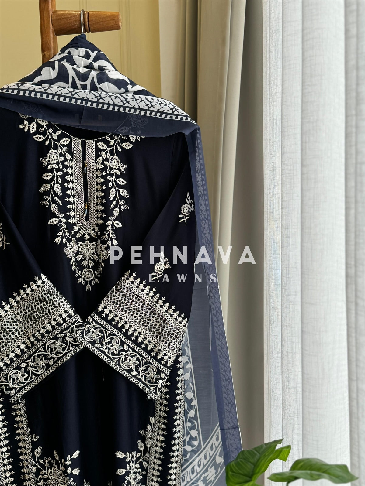 Minimal Embroidered Rayon Ethnic Set