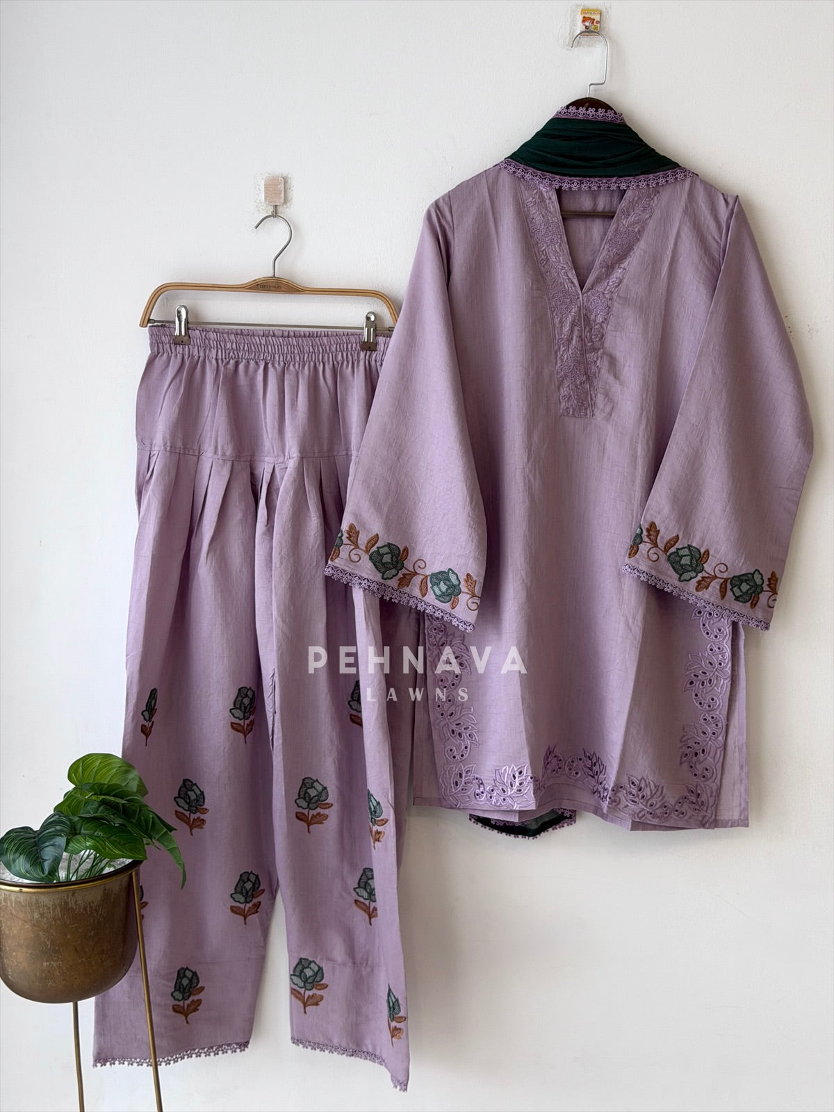Floral Embroidered Farshi Salwar-LRC311