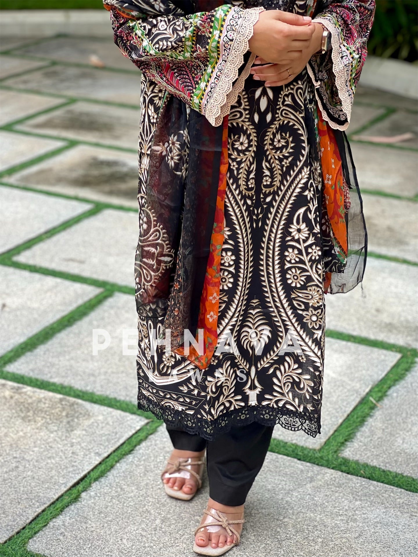 Black Casual Cotton Suit-1281
