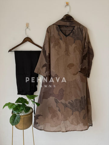 Printed Organza Ensemble Suit-4201