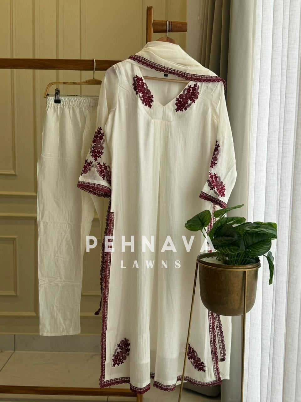 Premium Chanderi Three Piece Set