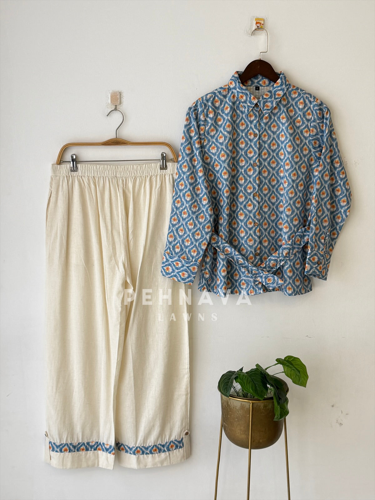 Patterned Shirt & Pant Set