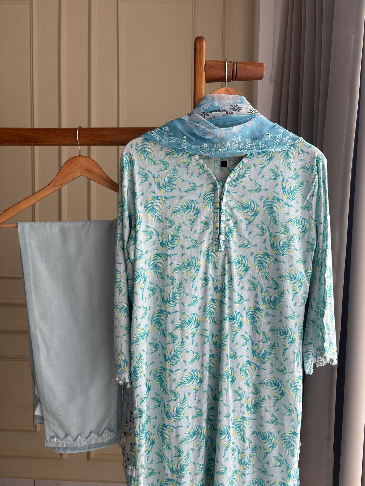 Cotton Embroidered Suit - 1003