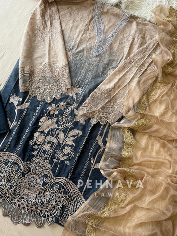 Cut work Unstitched Suit 1831 - Pehnava Lawns