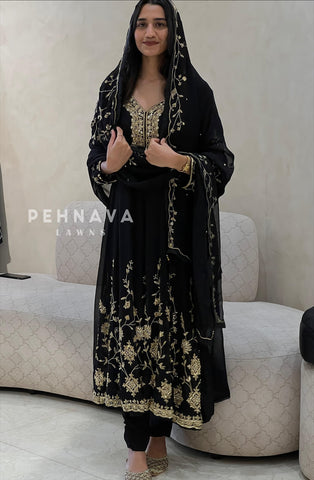 Handworked Anarkali Suit - Pehnava Lawns