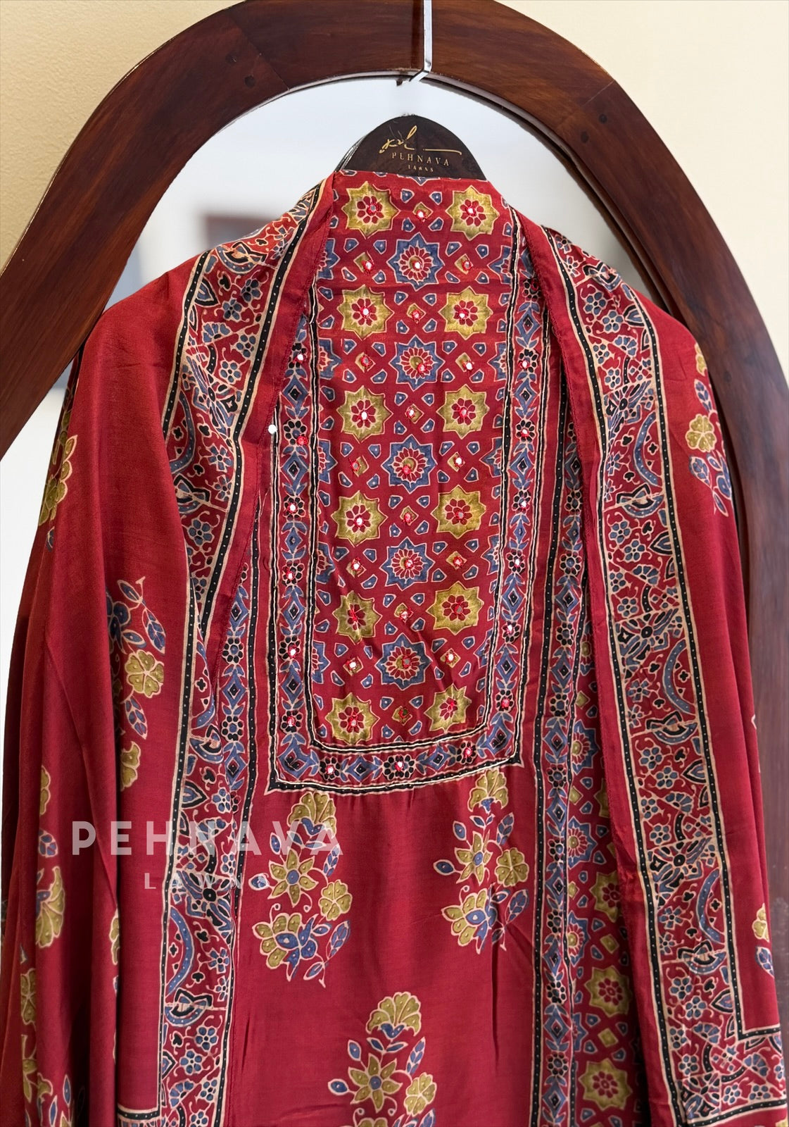 Ajrak Printed Unstitched Suit