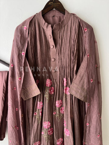Chanderi Embroidered Suit